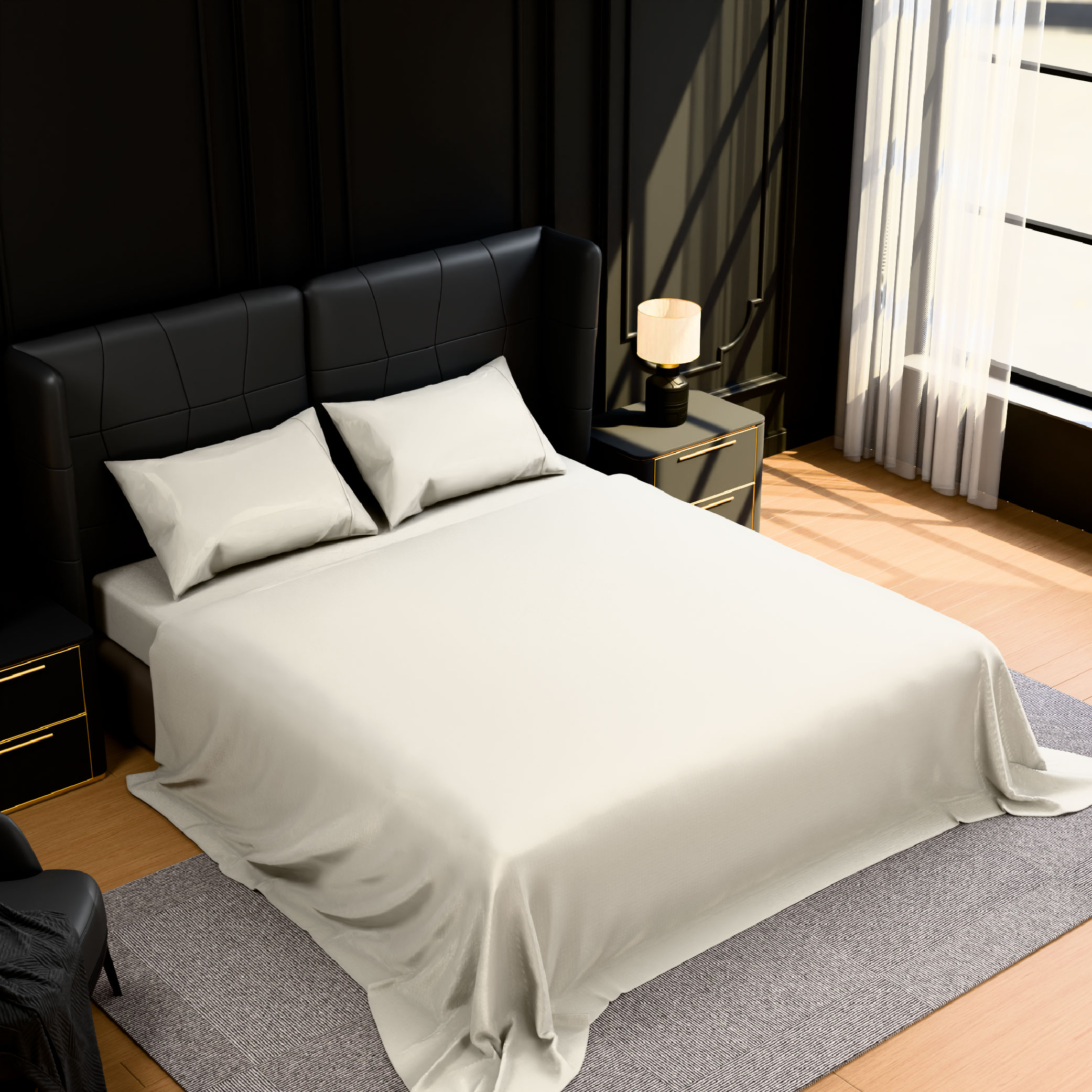 Bedding Full Bed Sheets Set - 4 Piece Bedding - Brushed Microfiber - Shrinkage And Fade Resistant - Easy Care (Full, White)_voghion.com